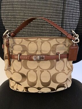 Coach Signature Jacquard Shoulder Bag
